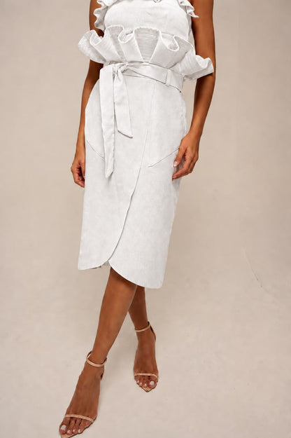 Petal midi skirt