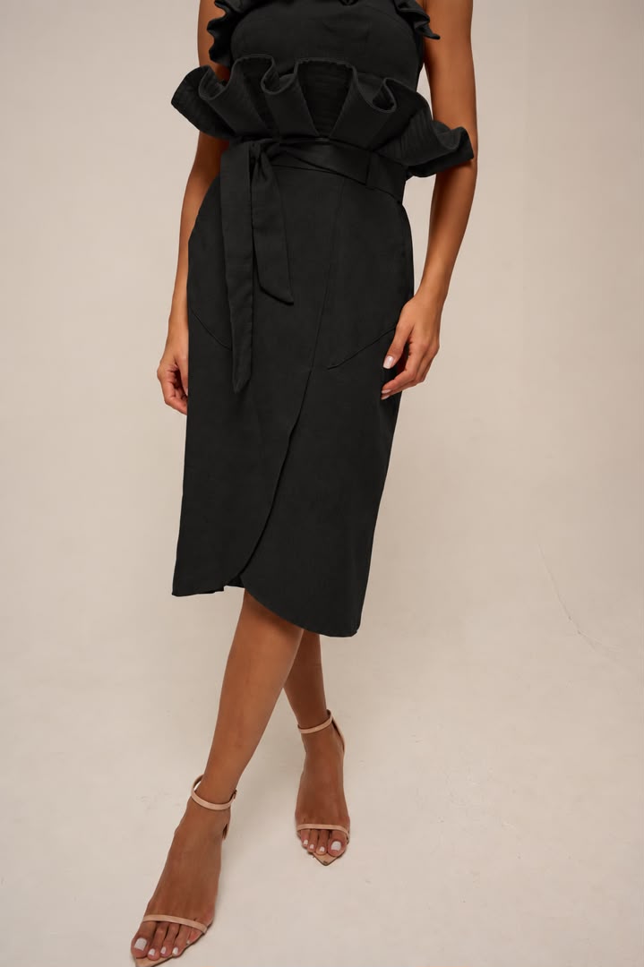 Petal midi skirt