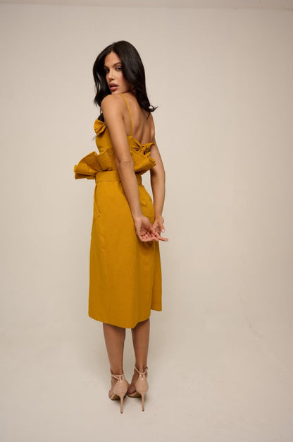 Petal midi skirt