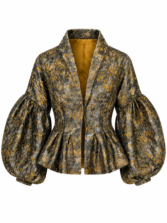 Renata Jacket / Brocada Floral mustard